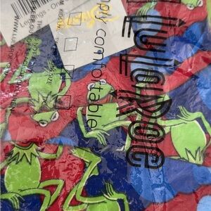 LuLaRoe Red and Blue Frog Print Leggings